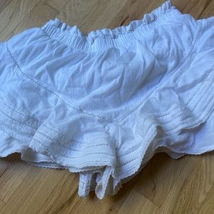 Aerie rock 'n' ruffle skirt white size s